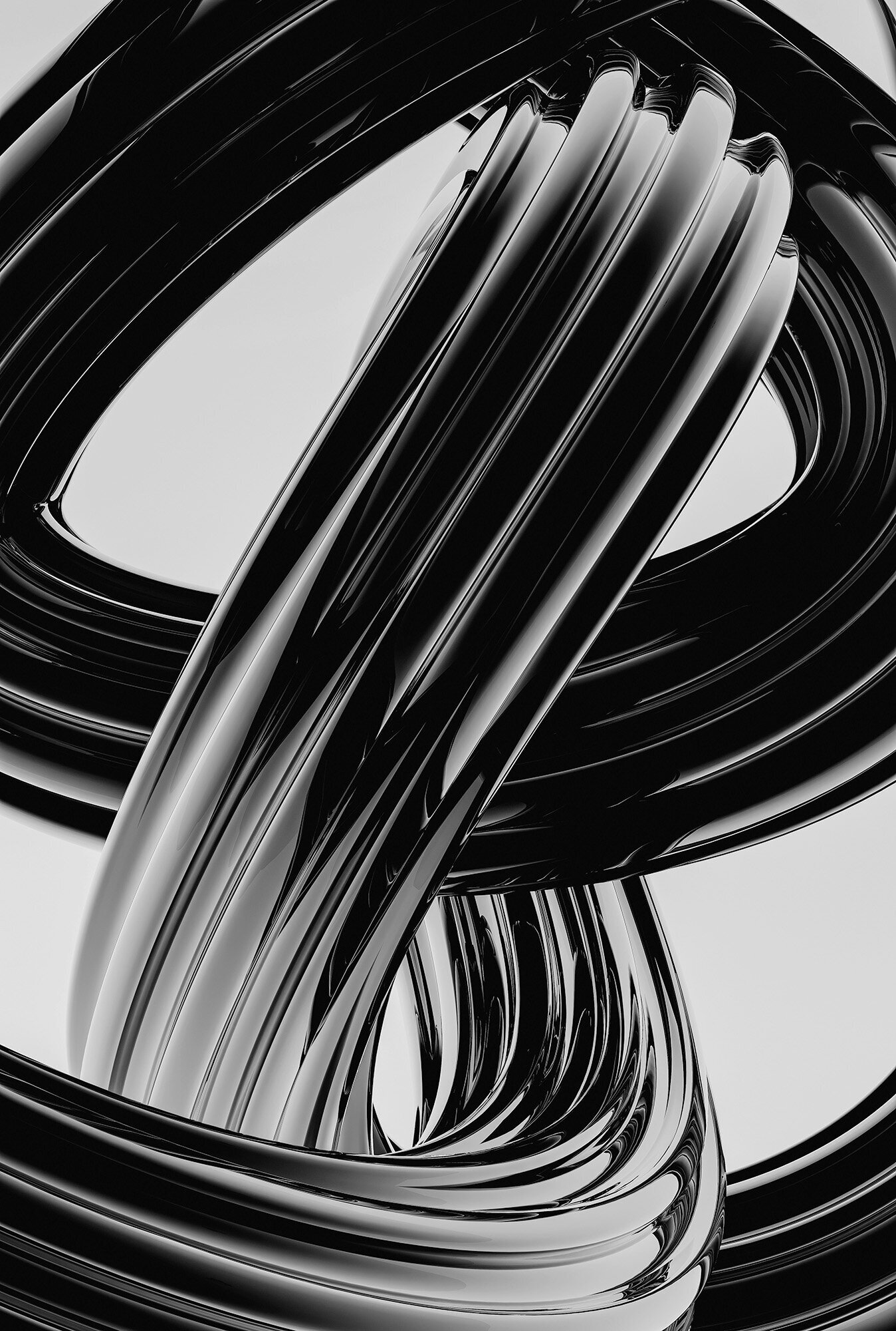Soft sculptural form in monochrome
